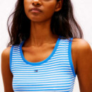 Camiseta sin mangas slim acanalada