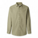 Camisa teñida en prenda fit regular