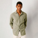 Camisa teñida en prenda fit regular