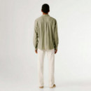 Camisa teñida en prenda fit regular