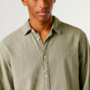 Camisa teñida en prenda fit regular