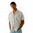 Camisa rayas con cuello cubano