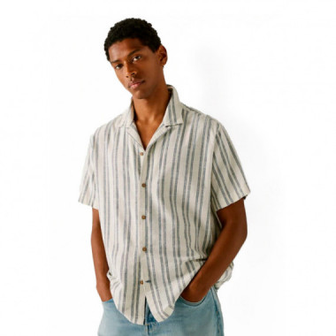 Camisa rayas con cuello cubano