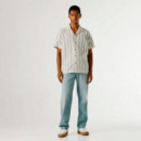 Camisa rayas con cuello cubano