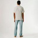 Camisa rayas con cuello cubano