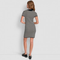 Vestido Lurex Stripe Mock  DKNY