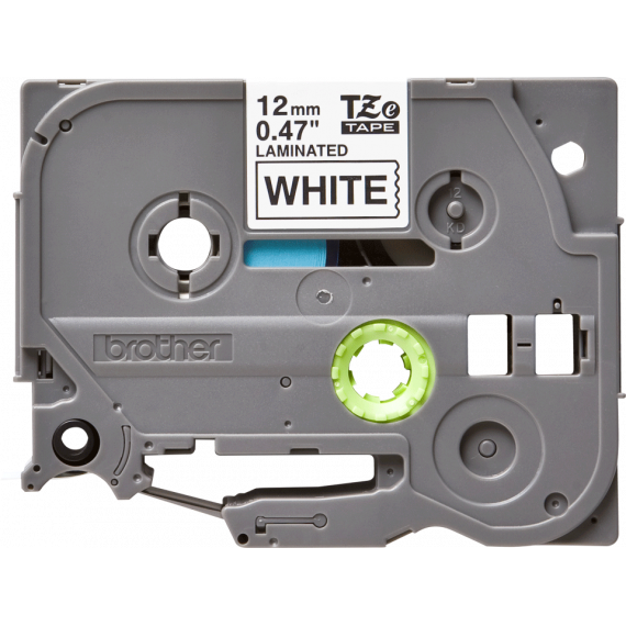 Cinta BROTHER P-touch Laminada Negro sobre Blanco 12MM 8M (TZE-231)