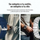 Smartwatch Ksix Titanium con Pantalla AMOLED 1.43", Llamadas y Doble Correa Plateado