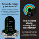 Smartwatch Ksix Titanium con Pantalla AMOLED 1.43", Llamadas y Doble Correa Plateado