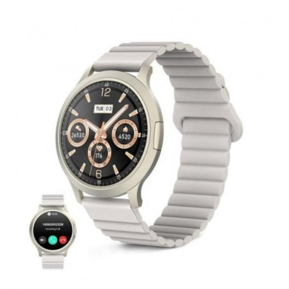 Smartwatch Ksix Core 3 AMOLED 1.32" IP67 Champagne con Correa Beige