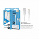 Cable Iser Lightning 3.0A 1M para iPhone X/12/13/14 Blanco SK1002