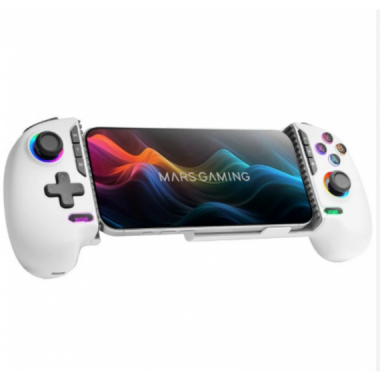 Mando Gamepad Mars Gaming para M&oacute;vil PS4/Switch/Switch 2/PC MGPXPROW Blanco