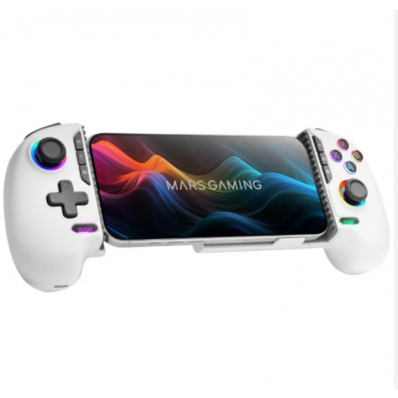 Mando Gamepad Mars Gaming para Móvil PS4/Switch/Switch 2/PC MGPXPROW Blanco