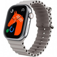 Smartwatch XO W8 Pro 2.01 con Llamadas Bluetooth y NFC, Color Plata