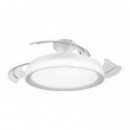 Ventilador de Techo Philips Velyx 32W Blanco/Madera con Luz LED y Mando a Distancia (929004751601)