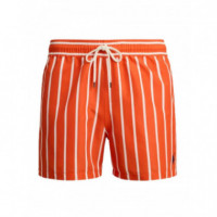 Polo RALPH LAUREN - Slftraveler-mid-trunk - Sailing Orange Wide Stripe - 710975405501/SAILING Orange Wide Stripe