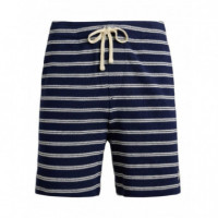 Polo RALPH LAUREN - Knit-shorts - Newport Navy Pale Cream - 710B14506002/NEWPORT Navy Pale Cream