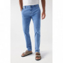 Vaqueros Hombre Chino SALSA JEANS S-activ Slim Indigo Medium