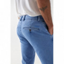Vaqueros Hombre Chino SALSA JEANS S-activ Slim Indigo Medium