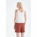 camisetas mujer Top 24colours Canalé Blanco 41131