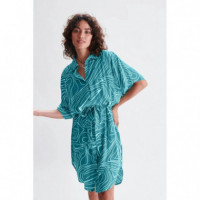 Vestidos Vestido 24COLOURS Estampado Turquesa 21103