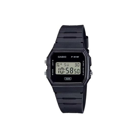 CASIO F-91WB-1AEF Reloj Digital Fecha, Resistente al Agua, Correa de Resina