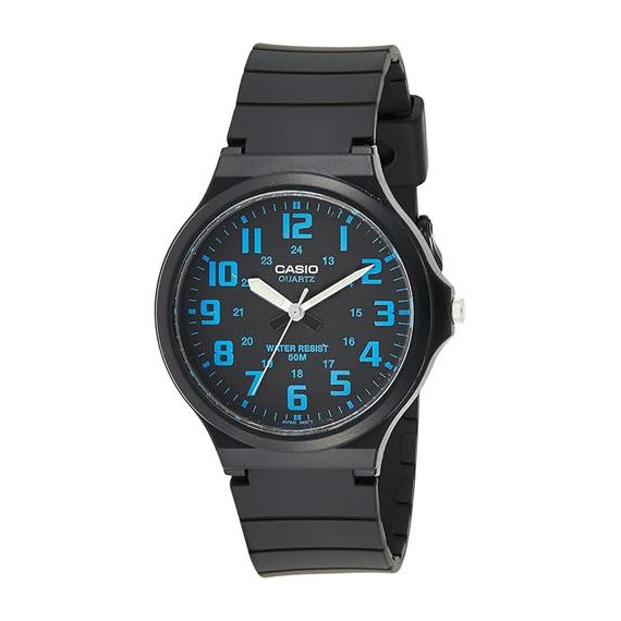 CASIO COLECCION MW-240-2BVDF Reloj Analogico Correa Resina Esfera Negra Resistente al Agua