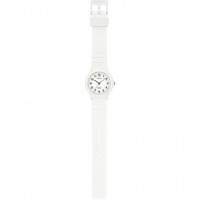 CASIO LQ-24B-7BEF Reloj Analogico, Resistente al Agua, Correa de Resina Blanco
