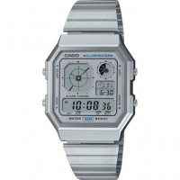 CASIO COLECCION A130WE-7AEF Reloj Digital Correa Acero inox,Cronometro,Temporizador,Alarma