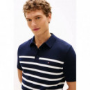 ESSENTIAL COTTON KNITTED POLO DESERT SKY