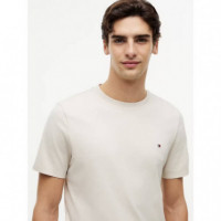 Ess Seasonal Reg Fit Solid Tee Newsprint  TOMMY HILFIGER