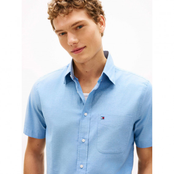 LIGHT OXFORD SOLID SS BD SHIRT SHIRT BLU