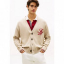 CHUNKY COTTON CARDIGAN SANDALWOOD
