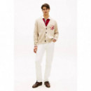 CHUNKY COTTON CARDIGAN SANDALWOOD