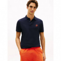 Th Script Reg Polo Desert Sky  TOMMY HILFIGER