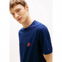 Script Monogram Swimshop Tee Carbon Navy  TOMMY HILFIGER