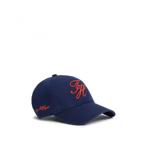 TH SCRIPT SOFT 6 PANEL CAP PREPPY NAVY