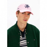 TH SCRIPT SOFT 6 PANEL CAP CLASSIC PINK