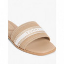 FLAT MULE WEBBING SAFARI CANVAS