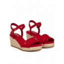 Mid Woven Wedge Espad Fringe Primary Red  TOMMY HILFIGER