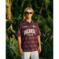 Camiseta Camisa ON VACATION Unisex Vacanza Burgundy