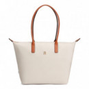 Bolso tote con monograma TH