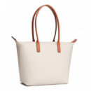 Bolso tote con monograma TH