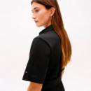 VESTIDO GOLD BUTTON MIX MEDIA