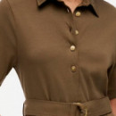 VESTIDO GOLD BUTTON MIX MEDIA