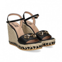 SAND.PALA CORAZONES PIEL NEGRO