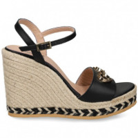 SAND.PALA CORAZONES PIEL NEGRO