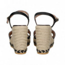 SAND.PALA CORAZONES PIEL NEGRO