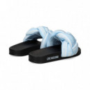 PALA POOL SATEN BLANCO+CELESTE