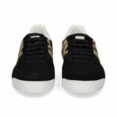 DEPORTIVO ANTE+TEXTIL ORO+NEGRO